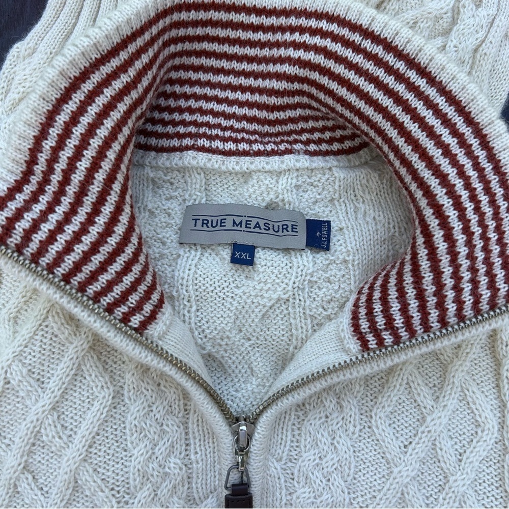 True Measure by J.L. Powell 100% Alpaca Fisherman Knit Pullover Sweater Size XXL - Picture 10 of 12